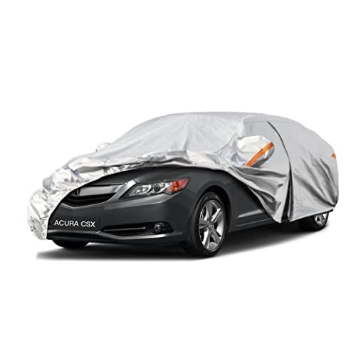 Kayme 6 Layers Sedan Car Cover Custom Fit Acura CSX (2005-2011) Waterproof All Weather for Automobiles, Full Exterior Covers Sun Rain Protection UV Pr