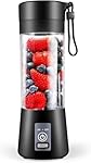 Portable Blender, Personal Blender USB Rechargeable, for Shakes and Smoothies, Strong Cutting Power with 6 Blades