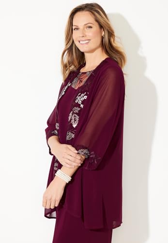 Catherines Women's Plus Size Lavish Lace 3-Piece Pant Set3