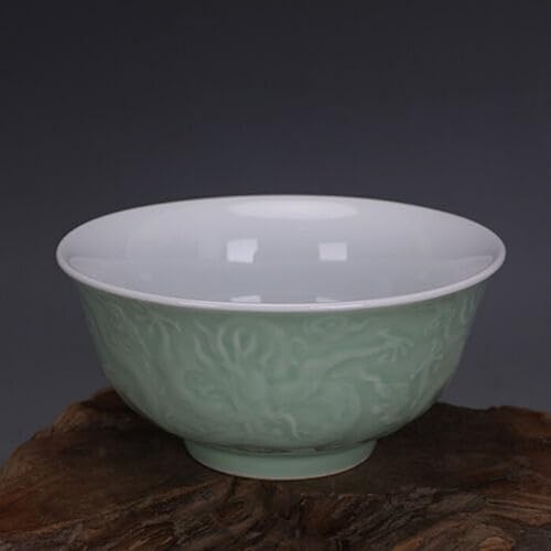 Cuenco de porcelana esmaltada china de 15 cm con dragón oriental 4