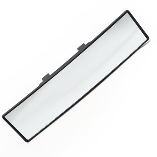 Zoyatech Rétroviseur de Voiture 285×70mm Rétroviseur Auto Grand Angle Panoramique pour SUV CRV Vans Camions Voitures Protection Anti-éblouissement Rétroviseur Intérieur Grand Angle Panoramique Convexe