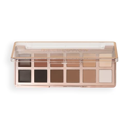 Revolution The Master Icon Matte Nudes Palette – Palette di 12 ombretti Nude opachi ad alta pigmentazione, Vegan & Cruelty-Free