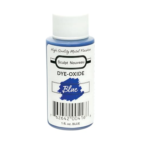 Aves Sculpt Nouveau Blue Liquid Dye-Oxide - 1oz Bottle, Transparent Metal Coloring Dye for Patinas, Metal Coatings, Sculpting, Customizing, and Creating Intense...