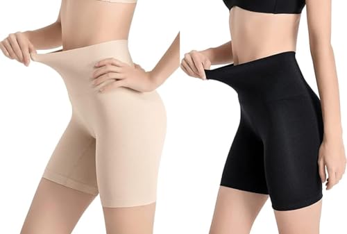 Image of 4-in-1 Shaper - Tummy, Back, Thighs, Hips - Black /Efffective Seamless Tummy Tucker Shapewear Body Shaper Best While /for Gym Yoga Exercise Dance Walk Aerobics Jogging (Shape)