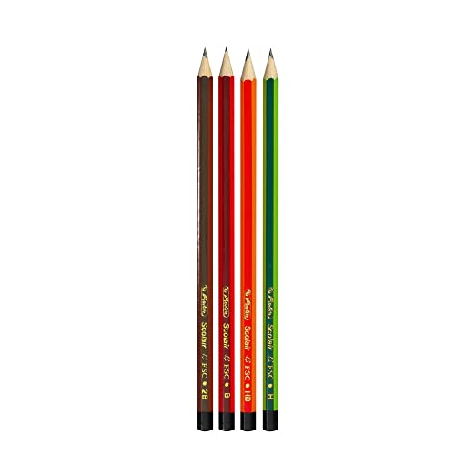 Lápices Herlitz Scolair Pack de 4 H/HB/B/2B miniatura 2