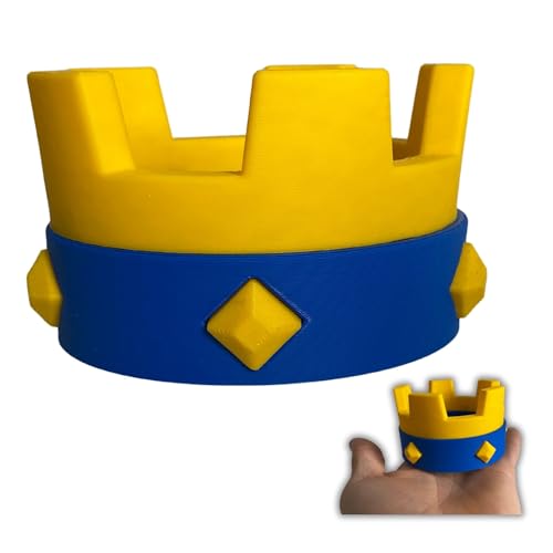 Blue Fantasy Crown Figurine – Premium 3D Printed Royal-Themed Decorative Crown • Handcrafted Collectible Display Piece • Unique Conversation Starter Gift for Gamers & Fantasy Lovers