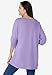 Woman Within Women's Plus Size 7-Day Three-Quarter Sleeve Pintucked Henley Tunic - 2X, Soft Iris