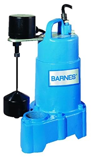 Barnes 112551 Model SP33VF Submersible Cast Iron Sump Pump - 1/3 HP, 3,000 GPH, 10-Foot Cord...
