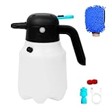 電動フォームガン 高圧対応 濃密泡 フォームガン 洗車 自動 1.8L 電動噴霧器 2000mAh フォームガン 蓄圧式 コードレス 洗車用品 低騒音 ながら洗車 2種類のノズル 手袋付 日本語説明書付 充電式