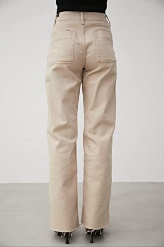 新品バラシ麻44%綿55%タイトスタイルW82cm・ウォッシュ編み込み