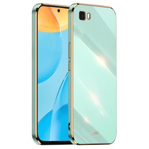 HONLEN Custodia per HUAWEI P8 Lite (5.2' Inches), Cover Morbida in Silicone TPU, Design del Telaio Galvanico - Verde