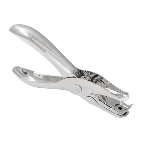 Rierdge 1Pcs 1/8”/ 3mm Small Mini Metal Hole Punchers Tiny Circle Shaped Hole Handheld Paper Punch Punchers for Greeting Cards, Paper, Invitations, 8 Sheet Punch Capacity