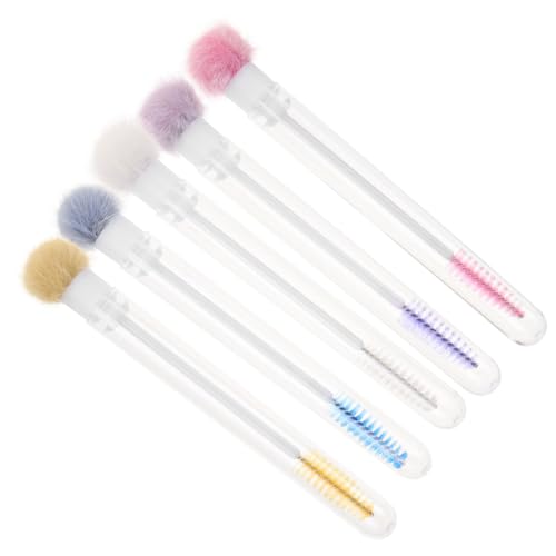 NULYLU 5pcs Makeup Eyelash Brush Eyelash Wand Portable Eyebrow and Lash Comb Mascara Applicator for Women
