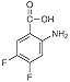 TCI America: 4,5-Difluoroanthranilic Acid, D4063-5G, 98.0% (HPLC,T)