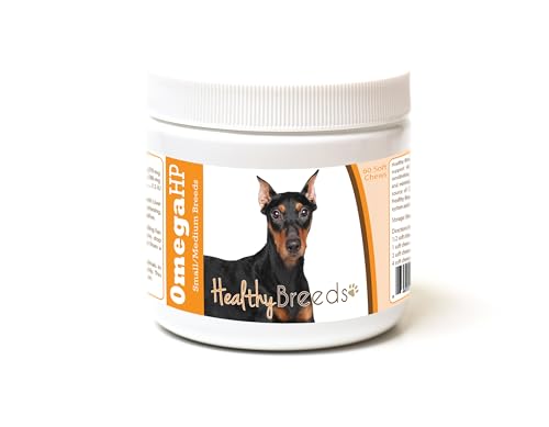 Image of Healthy Breeds German Pinscher Omega HP Fatty Acid Skin and Coat Support Soft Chews 60 Count