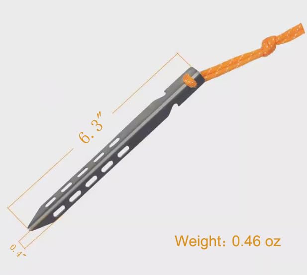 Titanium Tent Stakes, Ultralight Camping Pegs for Backpacking Hiking miniatura 4