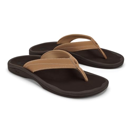 Image of OLUKAI Ohana Women's Sandals, Water Resistant Flip Flops with Arch Support, Lightweight Comfort for Beach & Travel, Enhanced Traction for Wet Surfaces
