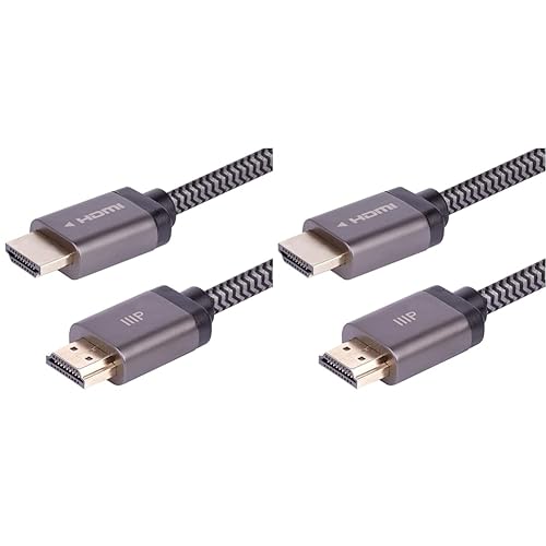 Image of Monoprice 8K HDMI 2.1 Cable Bundle - 6ft & 3ft, Braided, 8K@60Hz 4K@120Hz 48Gbps HDMI Cables for PS5 Xbox Series X /S