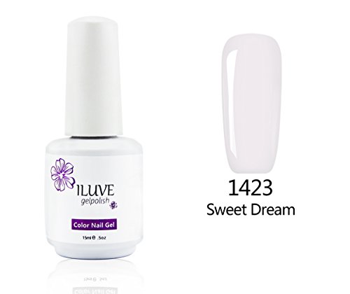 iLuve Long Lasting Soak Off UV Nail Polish, 1 Bottle(15ml) Sweet Dream Color Shade of White with 238 Other Colors Available