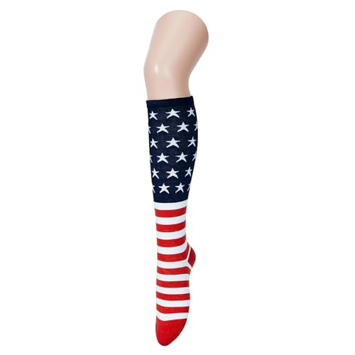 Image of Century Star Knee High Socks for Women Long Tube Socks with Stripes | Soft, Skin Friendly And Stretchy, Vibrant Colors Perfect For Daily Wear, Sports, Halloween And Christmas