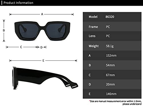 HYLLE Vintage Oversized Sunglasses for Women Square Retro Luxury Big Sun Glasses Trendy Eyewear4