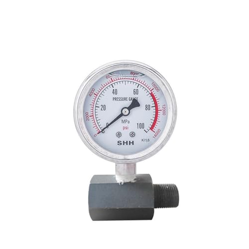 SENMIAO Pompe à main hydraulique Ultra haute pression CP-180 700 700-2 800, pompe hydraulique à pompe à pression Portable (Color : Only pressure meter)