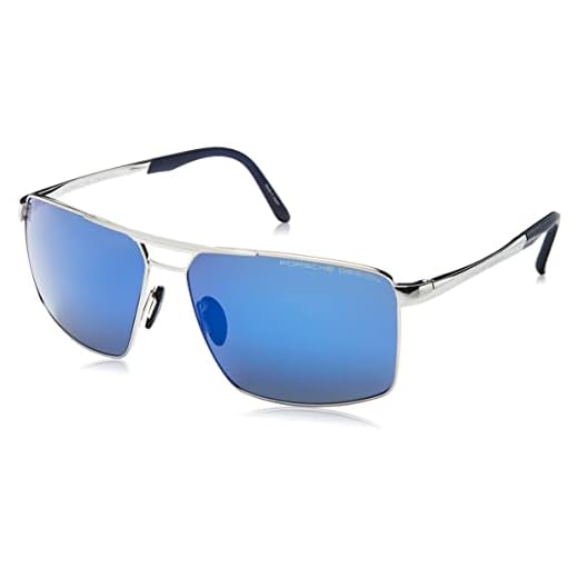 Porsche P8918 Gafas de Sol, Palladium, Blue, 63 para Hombre