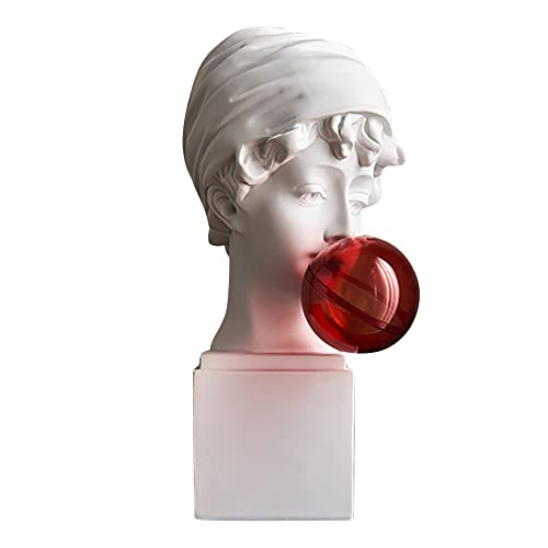 Lwaviwer Klassische Büstenstatue, griechische Mythologie, Blasen-David-Porträt, Skulptur, Kunstharz, Übung, Handwerk, Skulptur E, 1 Stück