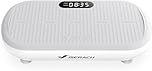 MERACH Powerful Vibration Plate Exercise Machine for Weight Loss and Shaping, 13 mm Large Amplitude, 200 kg Weight Capacity, Silicone Pedal, Built-in Bluetooth Speaker (Grey)