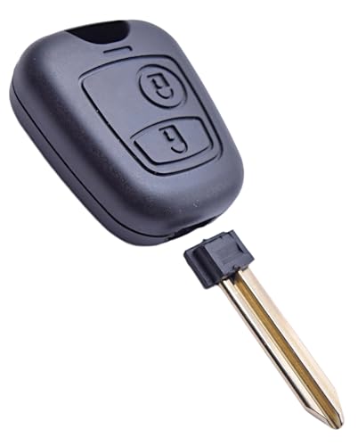 ANGOFIZ Coque Clé Télécommande 2 Boutons Compatible avec Citroen Berlingo Picasso Saxo Xsara Peugeot Partner+ Lame Vierge à Insérer SX9