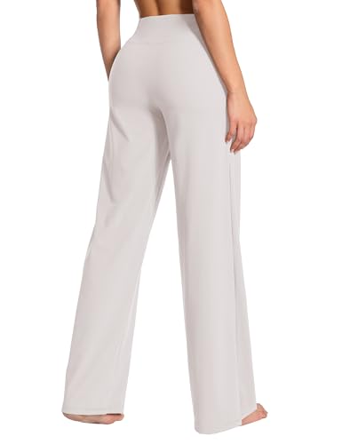 Image of BUBBLELIME Women High Waist Wide Legs Yoga Pants Loose Sweatpants Pockets | 29 inch /31 inch /33 inch /35 inch /37 inchInseam,2 Styles / Dress /Basic,Lounge,Comfy,Stretch Casual Work