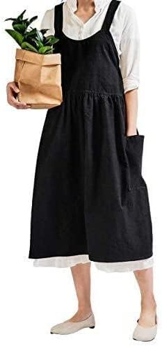 エプロン 無地 ワークエプロン カフェ ワンピースタイプ 薄地 ロング丈 前掛け 家事にも育児にも使い回しok 保育士 料理人 スーパー用 花屋 レディース キッチン おしゃれ かわいい ブラック クーポン対象外