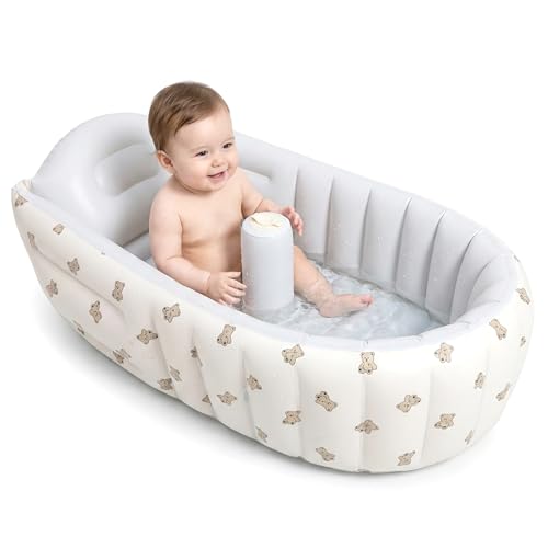 Baignoire ours d'amour blanc pour des moments de complicité avec bébé