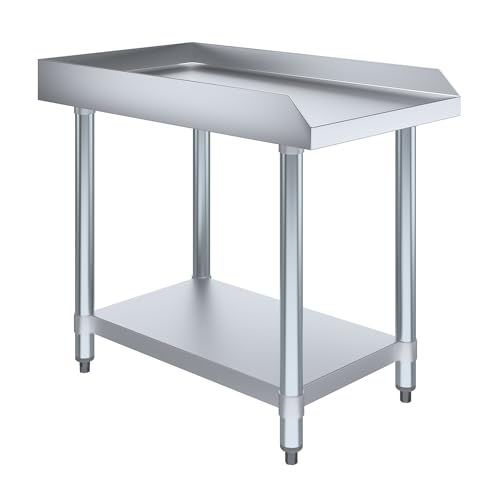 Image of AmGood Stainless Steel Equipment Stand - Heavy Duty, Commercial Grade, with Undershelf, NSF Certified (30 inch Width x 18 inch Length)