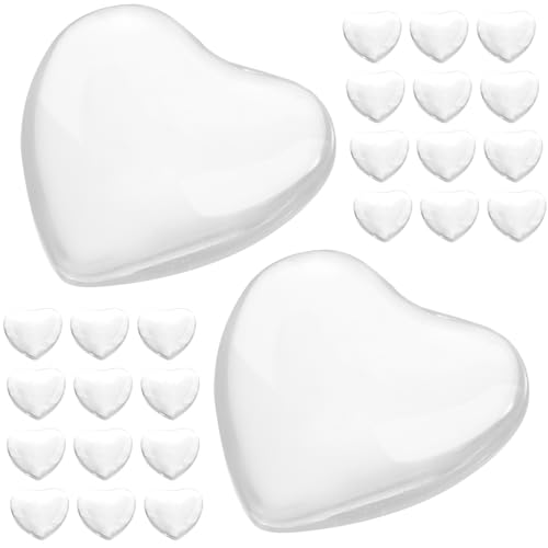 Beavorty 30Pcs De Esmalte De Uñas De Vidrio Peeds Transparente Arte De Uñas Color Cartas De Color De La Uña Para La Tienda Del Salón De Uñas - Forma De Corazón