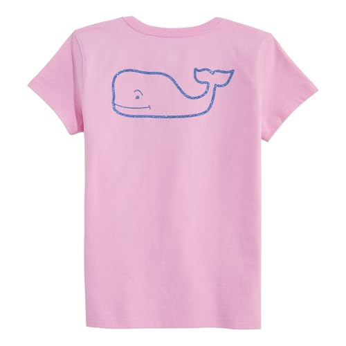 vineyard vines Girls' Glitter Whale Short-Sleeve Pocket Tee