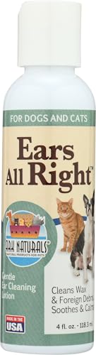 Ark Naturals Ears All Right Gentle Ear Cleansing Lotion for Dogs, Relieve Issues with Infection, Allergies, Odor and Wax, Natural Botanical Formula, 4 oz Bottle