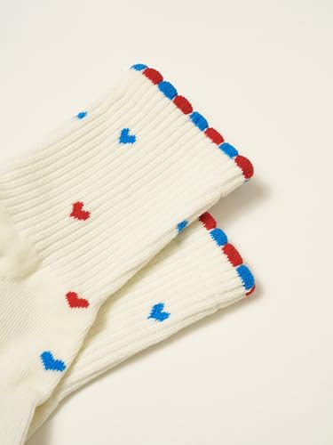 Image of Shapes Studio Half Calf Grip Socks, Cute Fruit Pilates Socks, Ruffle Socks, Non-Slip for Barre Yoga