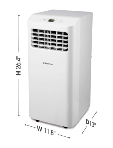 Image of Hisense Portable Air Conditioner 5000-BTU DOE (115-Volt) White Vented, Remote control, Cools 150-sq ft, 24 Hour Timer, 3-modes (Cooling, Fan, Dehumidifier), Noise Level dB 47 - AP0522CR1W (Renewed)