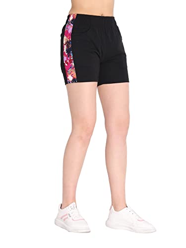 Image of CHKOKKO Women's Regular Cotton Regular Fit Plain Shorts for Women