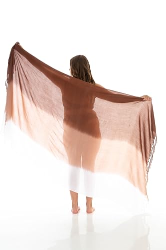SHU-SHI Sarong Wraps for Women Pareo Swimsuit Coverup Plus Size Beach Skirt Cover Up Ombre3