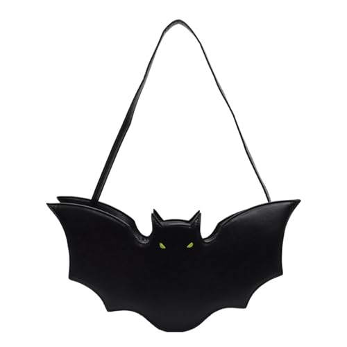 Halloween Purses for Women Novelty Bat Shaped Crossbody Shoulder Bags with Strap Stylish Retro Festival Handbag