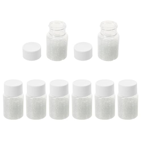 HOODANCOS Ghiaia di Vetro Frantumato Bianca 8 Pezzi 30 G per Decorazioni Vasi Fai da Te, Riempitivi Decorativi per Acquario e Artigianato Resinato, Pezzi di Vetro per Lavori Creativi Art