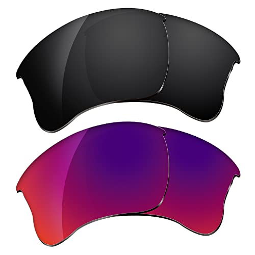 Image of Dynamix Polarized Replacement Lenses for Oakley Flak Jacket XLJ - Solid Black & Midnight