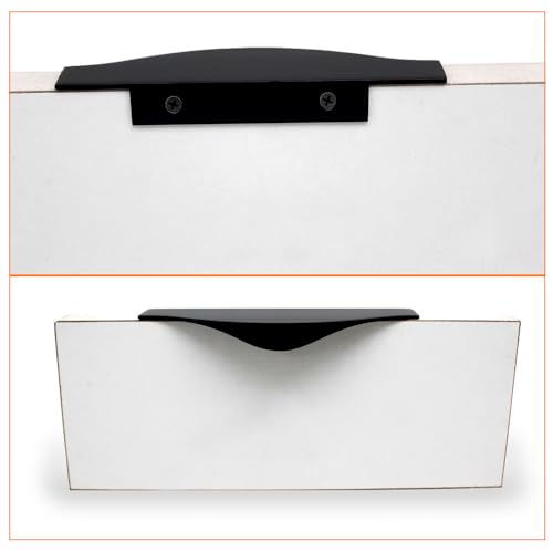 Image of VOLO 6 Inch Aluminium Kitchen Profile Handle - Sleek and Durable Handle for Modern Kitchen Drawers, Cabinets, and Furniture Pulls (128mm) (2, Black)