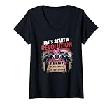Photo Gallery donna retro women rights resist start revolution rebellion maglietta con collo a v Photo Gallery donna retro women rights resist start revolution rebellion maglietta con collo a v