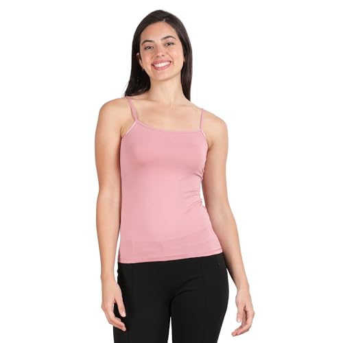 Image of Lavos Women's 2 Way Camisole V-Neck, Round Spaghetti Slip| Bamboo Cotton Anti Microbial 4-Way Stretchable