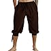 Produktbild MEIHAOWEI Pirat Wikinger Renaissance Bein Bandage Lose Hose Halloween Kostüme für Männer Erwachsene Hosen Männer Mittelalter Hosen Cosplay Kostüm