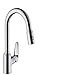 Produktbild hansgrohe Küchenarmatur (Wasserhahn Küche 360° schwenkbar, ausziehbare Brause mit 2 Strahlarten, hoher Komfort-Auslauf 220mm, Standardanschlüsse) Chrom