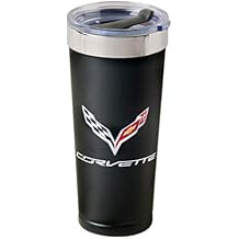 SR1 Performance C7 Corvette Crossed Flags Polar Tumbler - Travel Mug Coffee Cup
